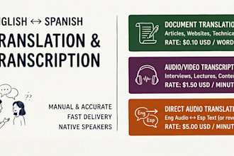 translate and transcribe any english or spanish content