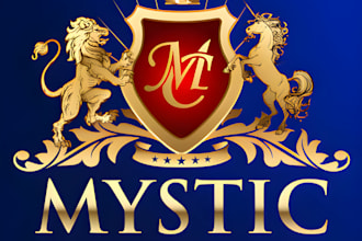 make professional luxury heraldic family crest coat of arms logo design