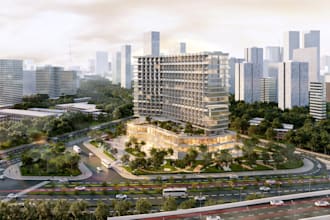 render architectural exterior design, commercial, building