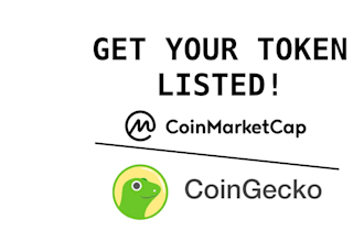 do token listing on coingecko, coinmarketcap, coin listing or memecoin listing