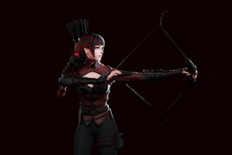 remake 3d nsfw warrior,uv texture vr character,fbx,unity rig,cc4 realistic human