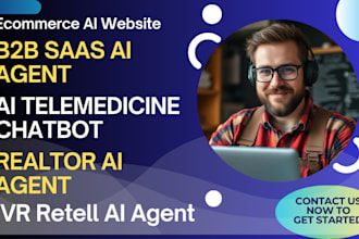 build ecommerce ai website, b2b saas sales crm web app, cti rag voice ai agent