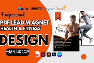 design health fitness ebook, trainer guide, canva workout, lead magnet, editable