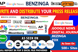 write press release and do press release distribution