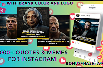 offer 1000 motivational quotes and memes for instagram