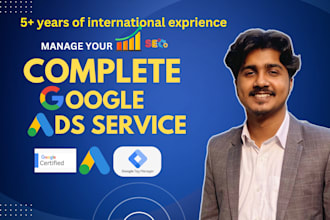 setup and mange your google ads adwords,ppc search,display and pmax campaigns