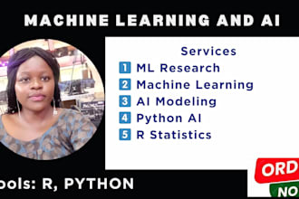 conduct ml research and develop ai models using python and r