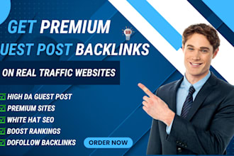 get you premium guest post backlinks on real blogs for better SEO