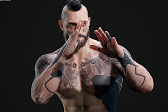 render realistic anime,game ue character rig,maya 3d model vr avatars animation