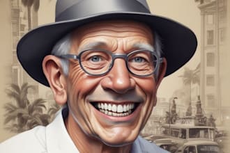 draw beautiful caricature sketch from photo