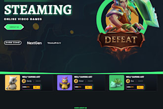 create gaming of nft landing page