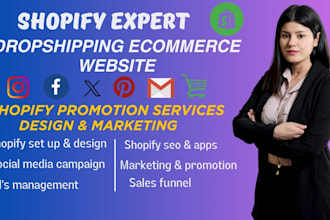 design revamp update shopify store setup fix shopify ecommerce marketing va seo