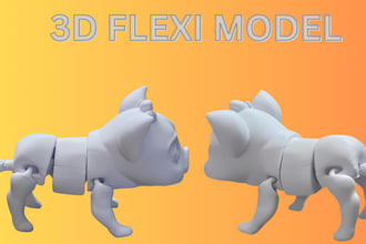 sculpt 3d articulated model 3d bjd 3d toy 3d doll flexi model for 3d printing