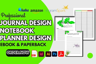 design amazon journal notebook, digital planner, workbook, gratitude low content