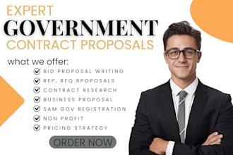write winning bid government proposal, rfqs, rfps, grant research