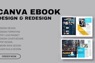 create ebook formatting layout design, PDF lead magnet and book cover