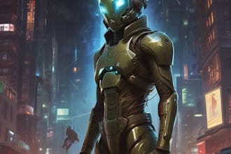 draw a sci fi character art for your project