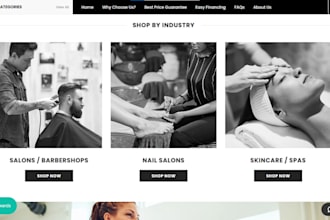 design barbershop website hair salon spa shopify store barber booking website