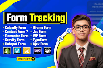 track calendly, iframe hubspot, gravity, wp, jot etc form tracking, utm, GTM