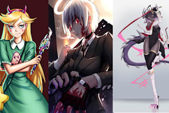 draw character anime style, fanart, original character, nsfw, furry