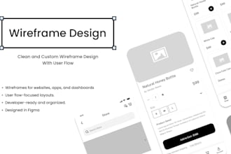 do wireframe design with user flow for your platform
