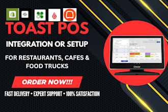 setup and integrate toast pos system for restaurants and food businesses