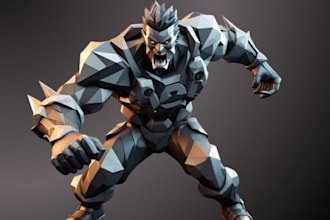do low poly 3d character animation and environments in retro ps1, psx, n64 style