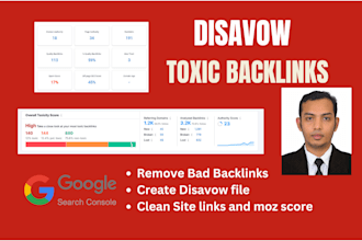 disavow spammy toxic bad backlinks to reduce spam score google penalty