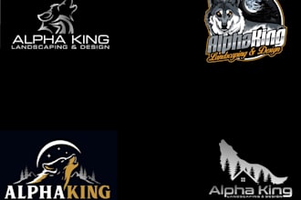 design a professional wolf logo