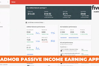develop an 3d admob earning app or game for passive income