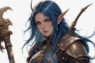 design a dnd character art and dnd character art