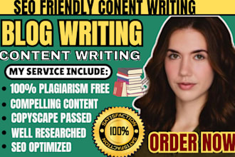 do SEO article writing, blog post writing, website content writing, copywriting