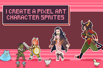 create a pixel art character sprites