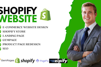 shopify website shopify store using  gempages pagefly zipify shogun website