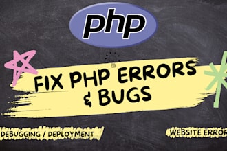 fix php issue or develop a custom website