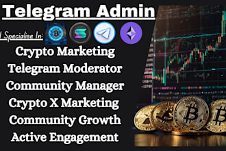 engage in crypto telegram group manage discord community with active 30 chatters