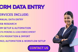 be your expert CRM data entry, crm management hubspot, zoho, and salesforce