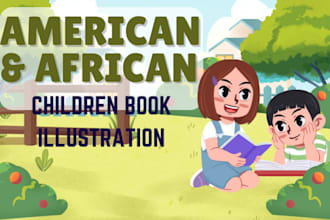 create american and african children book illustrator and illustration