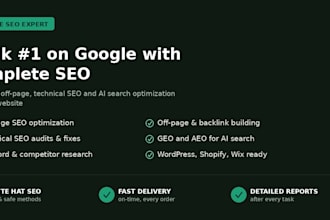 do on page, off page and technical SEO for your website