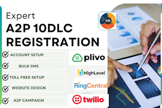 do a2p 10dlc verification,bulk SMS, gohighlevel twilio ringcentral tcr