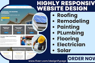 roofing website remodeling painting plumbing flooring electrician solar website