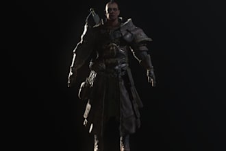 optimized poly 3d character, game assets, clean uv map, 4k texture, ue5 rig, sfm