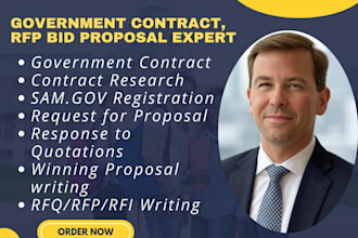 write winning bid proposal, government contract research respond to rfp, rfi rfq