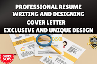 create professional CV resume design writing cover letter template in 12hrs