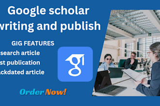 write and publish article in a peer reviewed index google scholar journal