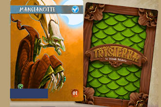 design card game art tcg playing card deck board mockup card box illustration