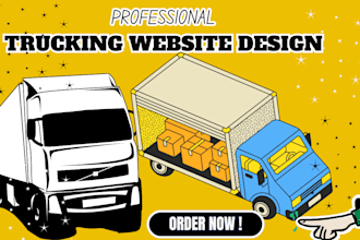 design logistics website, trucking website, dispatch, transport, freight cargo