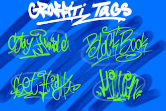 design a unique graffiti tag or logo for your brand