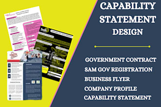 design professional and clean business capability statement