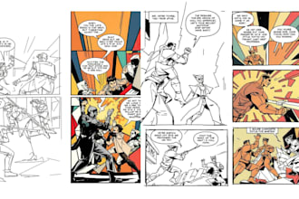 draw high level comic pages graphic novel illustration comic art comic book art